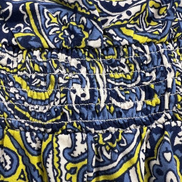 Soma Strapless Shorts Romper Plaza Paisley Indigo Optional Straps Size S - Picture 8 of 12